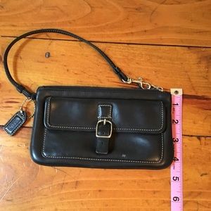 Coach black wristlet